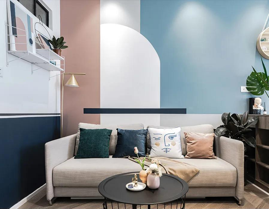 知识色块拼接打造美感墙面